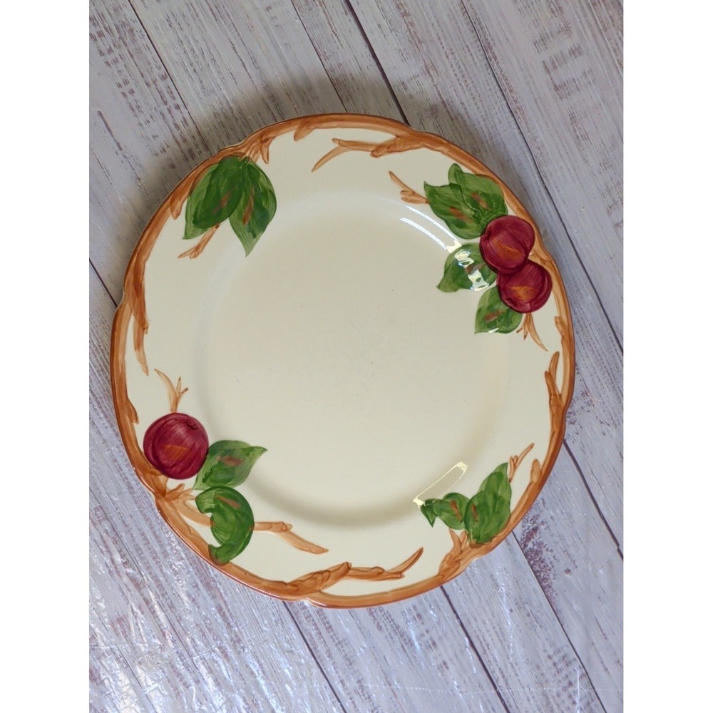 Franciscan Apple Dinner Plate 10.5" Hand Decorated California USA Vintage